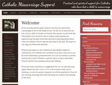 Tablet Screenshot of catholicmiscarriagesupport.com